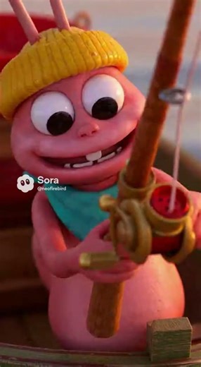 Pink Alien Fishing Cartoon: The Deep Sea Humanoid