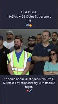 NASA's X-59 Finally Flies! How This 'Quiet Sonic Boom' Jet Will Change Travel FOREVER!" ✈️💥💨#shorts