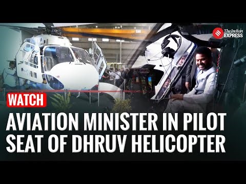 Civil Aviation Minister In HAL’s DHRUV-NG Helicopter Cockpit in Key Demo