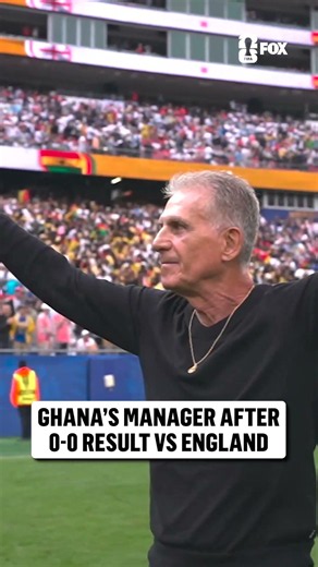 Manager Carlos Queiroz salutes the Ghana fans for their support at Boston Stadium 🇬🇭