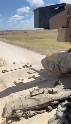 M. Anthony at Fort Hood 2022. “We didn’t have handles for our 50 Cals. The cocking actuator for my CROWS overheated so I had to straddle my CROWS all of gunnery to shoot manual. This was a target on a PC at 1000m” #tankers #tanktok #abrams