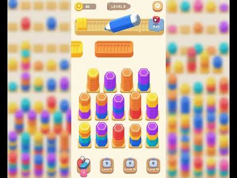 Pencil Stack Color Sort ✏️ Level 8 Walkthrough & Solution
