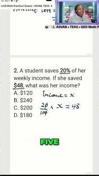 ASVAB • TEAS • GED Math LIVE | Real Exam Question #asvabmath #teas #ged #math #hesi #mathlive