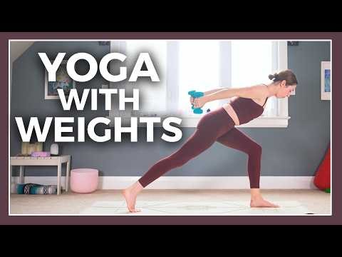 30 min Power Yoga with Weights - Dumbbells Yoga Workout