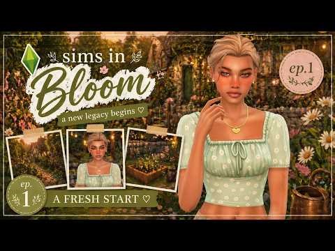 A Fresh Start🌿| Sims in Bloom Legacy Ep.1 (Cosy Gameplay + New Life Begins)