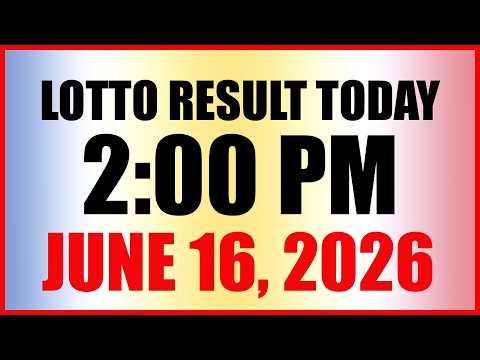 Lotto Result Today 2pm Draw June 16, 2026 Swertres Ez2 PCSO