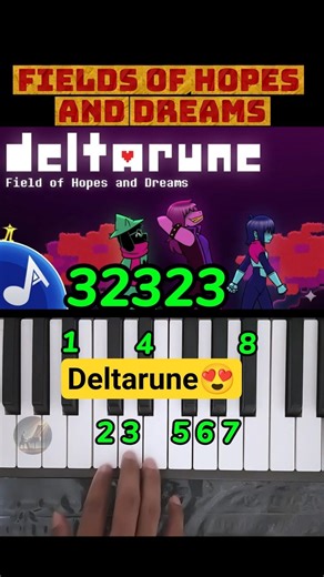 Fields of Hopes and Dreams Deltarune Piano Tutorial #shorts #deltarune #pianotutorial