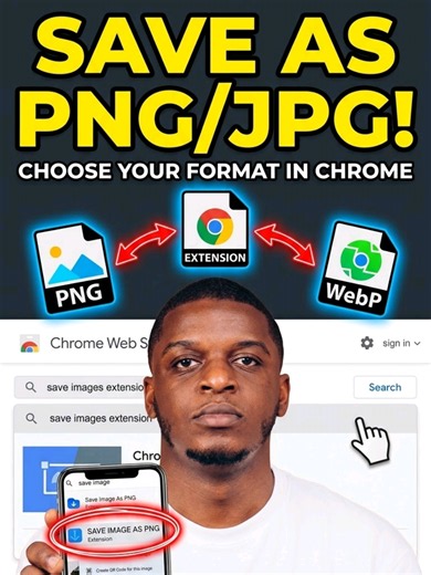 Save Images as PNG, JPG, or WebP in Chrome — Easy Extension