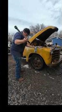 Bath time. #automobile #loadmaster​​ #truck​ #mechanic​ #barnfinds​ #restoration​ #farmtruck​