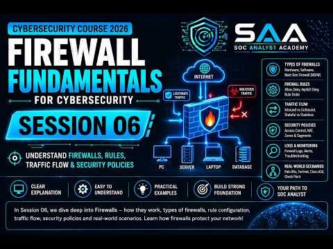 Firewall Fundamentals | How Firewalls Work | SOC Analyst Academy – Session 06