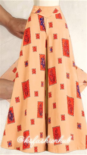 wide leg pant Plazo Easy pattern ✂️💖 #viral #shorts #diy #fashion #style #ytshorts