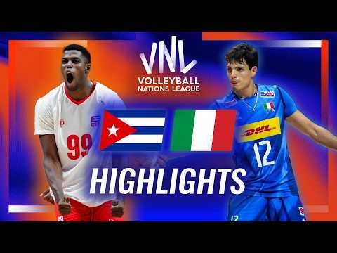 Cuba 🇨🇺 vs. Italy 🇮🇹 - Highlights | Week 3 | Men's VNL 2026