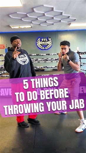 STL Boxing Academy on Instagram: "The jab isn’t step one. The setup is. Feints. Level changes. Triggers. Reactions. That’s what makes the jab land. Here are 5 things to do BEFORE you throw it. 💬 Which one do you skip the most? 📌 Save this for your next workout. 📩 Share it with someone who needs cleaner entries. Want real coaching, not random drills? Train with us → www.stlboxingacademy.com #BoxingTraining #fighterlife #boxingcoach #boxingnews #mma"