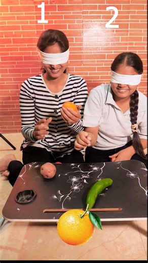 Blindfold Vegetables And Fruit's Challenge #shorts #challenge