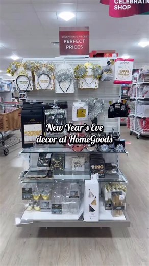 HomeGoods on Instagram: "Gear up for ringing in the New Year with festive supplies, like these pieces @shoppingmomof4 found in store!"