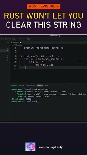 Why Rust won't let you clear this String
