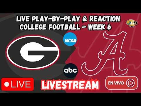 Georgia vs Alabama | College Football | ABC | Week 6 | LIVESTREAM | LIVE