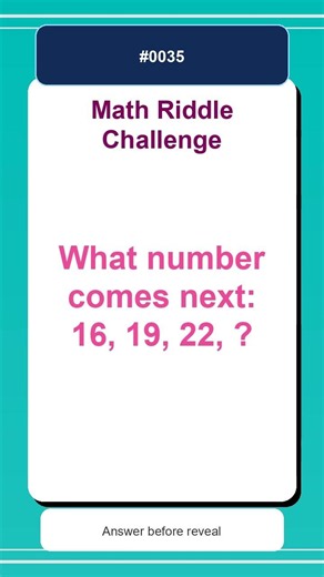 Math Riddle Challenge #0035 | Quick Math Brain Teaser