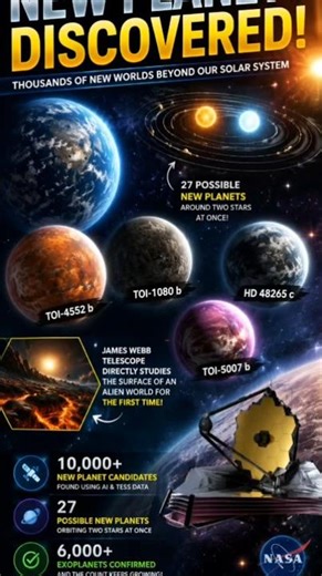 🌌 NEW PLANETS DISCOVERED! 🪐 Thousands of alien worlds found beyond our solar system! 🚀✨ #Space #NASA