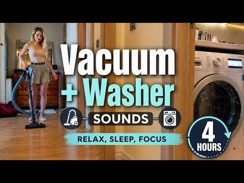 VACUUM CLEANER + Washing Machine Sounds - Relaxing White Noise