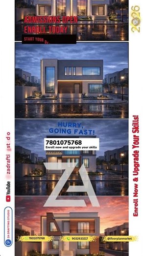 ONLINE EVENING BATCH #aidesign #home #buildingprojection #drafting #architecture