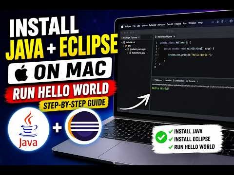 How to Install Java and Eclipse on Mac + Run Hello World Program