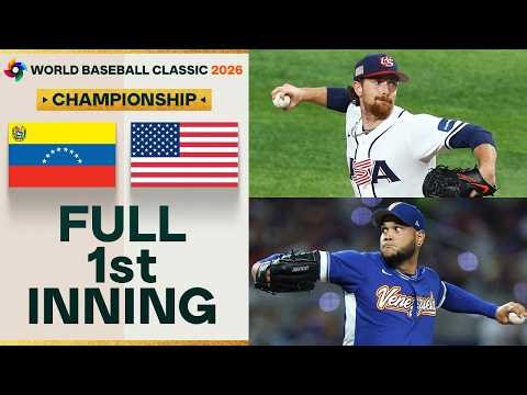 The FULL 1ST INNING between Team Venezuela and Team USA in the 2026 World Baseball Classic Final! 👀