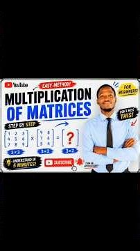 Matrix Multiplication Made EASY (Step-by-Step Worked Example ⚡) #matrices #mathematics #mathmadeeasy