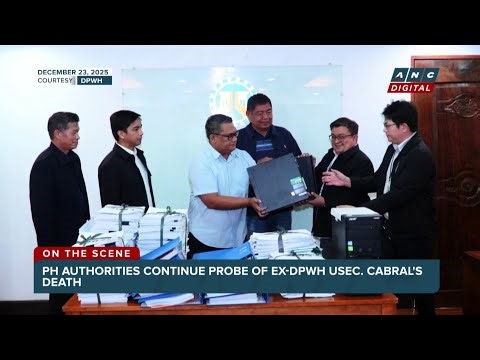 LOOK: DPWH surrenders computer, files of ex-DPWH Usec. Cabral to Ombudsman | ANC