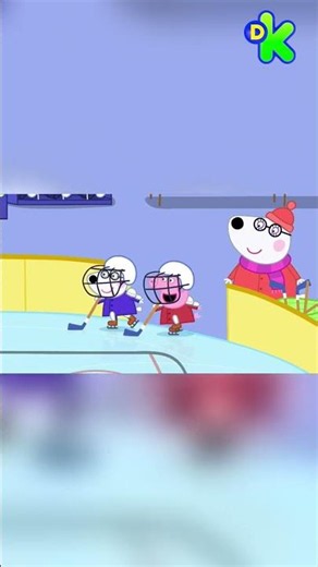 Intentando jugar hockey sobre hielo | Peppa Pig