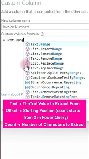 Power Query Text.Range Explained Fast
