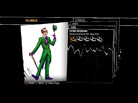 All The Riddler Patient Interviews in Batman Arkham Asylum