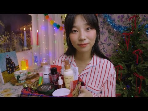 Cozy Christmas Pajama Night🎄🥰 ASMR pampering you before sleep