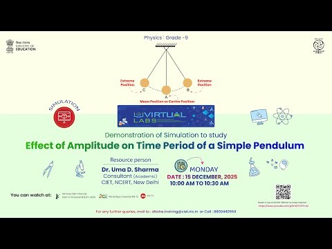Demonstration of Simulation to study Effect of Amplitude on Time Period of a Simple Pendulum