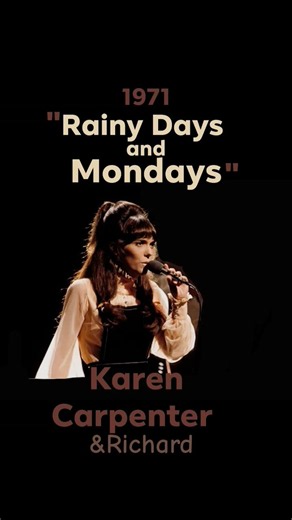 "Rainy Days and Mondays" 1971 ▪ Karen Carpenter (The Carpenters) #womeninmusic #TheCarpenters