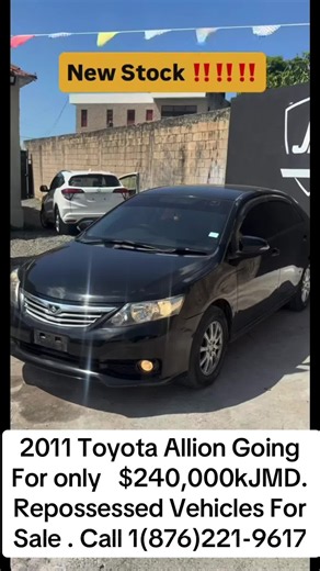 2011 Toyota Allion for Sale in Jamaica for $240,000 KMD