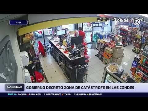 Shocking footage left by the flash flood that submerged parts of Las Condes
