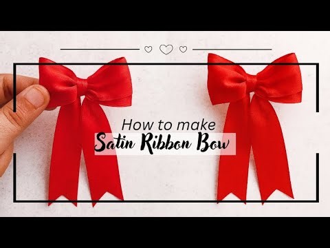 How to Make Bow | Satin Ribbon Bow Tutorial |how to make aesthetic bow with ribbon| Bow tutorial