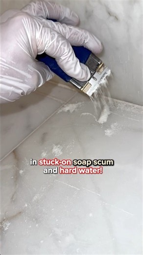How to remove soap scum stuck on the shower walls of your bathroom!