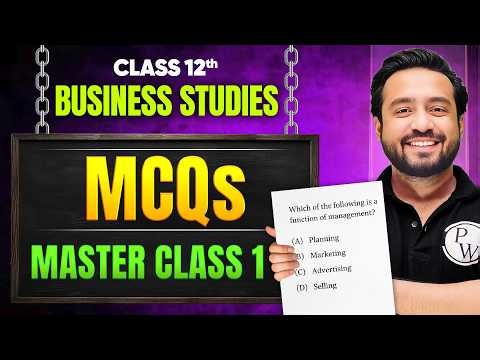 Class 12 Business Studies MCQs Master Class 1🔥| Board Exam 2026 Preparation