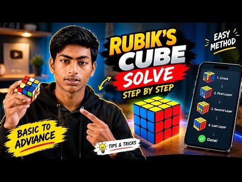 🧩 How to Solve a Rubik’s Cube Easily | Step-by-Step Beginner Method 🔥