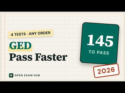 GED: How to Pass Each of the Four Tests Faster (Times, Scores, Strategy)