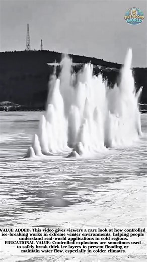 Powerful Ice Explosion on a Frozen Lake! #shorts