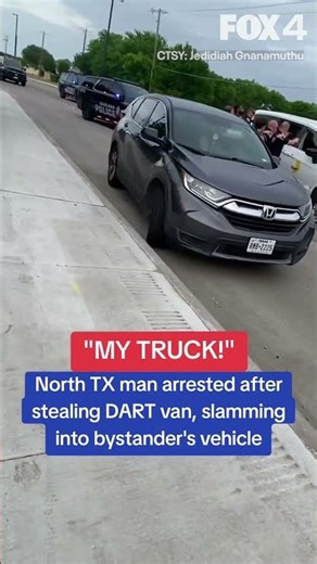 Van thief hits teenager's truck in escape attempt