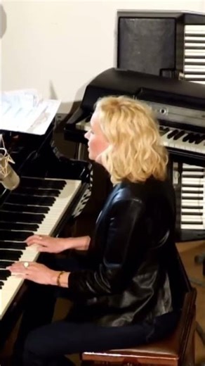 Agnetha behinde the piano again in 2023 #agnethafältskog #abba