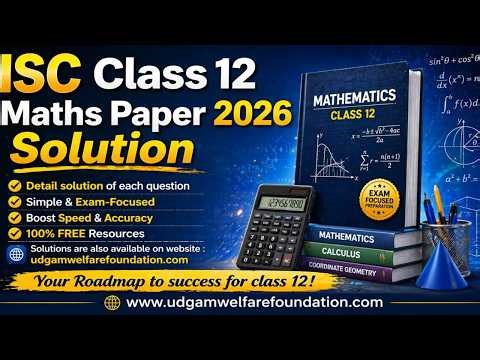 ISC class 12 Math Paper Solution Section A Q1 Part i, ISC Class 12 math solution Section A, ISC math
