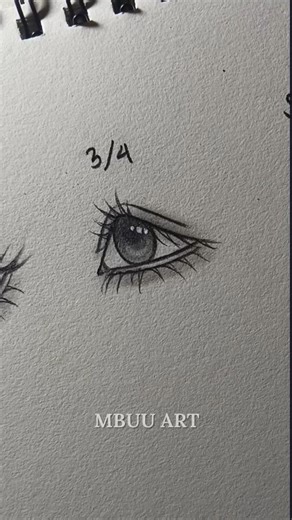 How to draw Eyes in three views✏️ #drawing #tutorial #howtodraw #eyes #art
