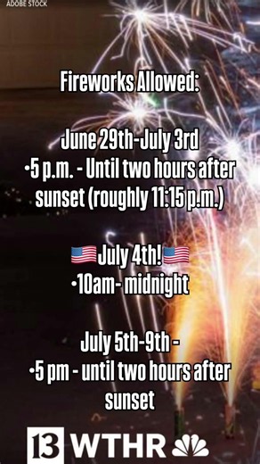 Fireworks laws in Indiana
