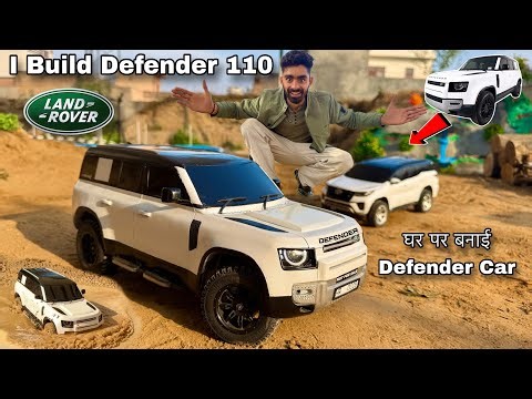 I Build a Mini Rc Defender 110 car using pvc pipe 🔥Handmade Defender car 