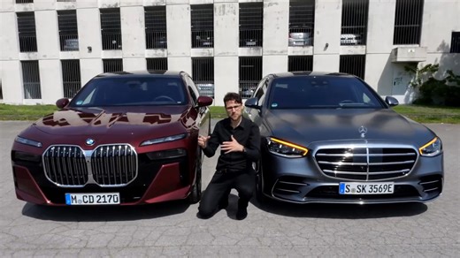 BMW 7 Series G70 vs Mercedes S Class V223 luxury sedan battle